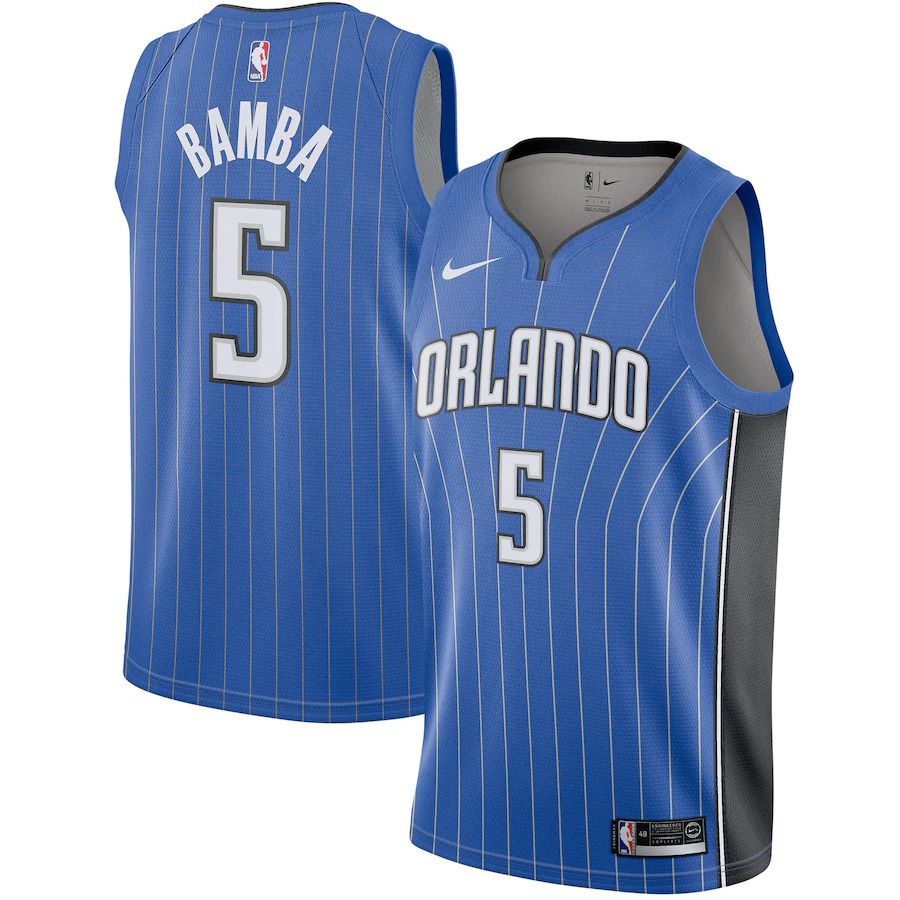 Men Orlando Magic #5 Mohamed Bamba Nike Royal Swingman NBA Jersey->customized nba jersey->Custom Jersey